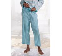 Culotte S.OLIVER, Damen, Gr. 32/34, N-Gr, blau (türkis meliert), Feinstrick, Obermaterial: 60% Baumwolle, 40% Polyester, meliert, sehr bequem 7/8-Länge, Hosen Culotte, in Melange-Optik (25489520-32) t