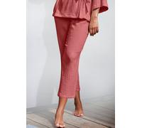 Culotte S.OLIVER, Damen, Gr. 32, N-Gr, rot (rostrot), Obermaterial: 100% Baumwolle, unifarben, weit 7/8-Länge, Hosen Culotte, aus gewebtem Musselinstoff (48780245-32)