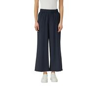 Culotte S.OLIVER, Damen, Gr. 36, N-Gr, blau (navy), Web, Obermaterial: 84% Viskose, 16% Polyamid, unifarben, weit 7/8-Länge, Hosen Culotte, weite Passform, fließende Qualität (41080926-36) navy