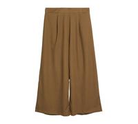 Culotte S.OLIVER, Damen, Gr. 36, N-Gr, teak braun, Web, Obermaterial: 99% Polyester, 1% Elasthan, unifarben, bequem lang, Hosen Culotte (11991329-36)
