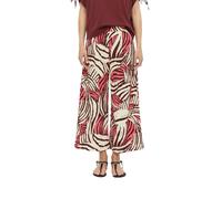 Culotte S.OLIVER, Damen, Gr. 40, N-Gr, marsala pink aop, Web, Obermaterial: 99% Polyester, 1% Elasthan, bedruckt, bequem lang, Hosen Culotte (17885657-40) marsala pink aop
