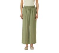 Culotte S.OLIVER, Damen, Gr. 44, N-Gr, grün (summer khaki), Web, Obermaterial: 84% Viskose, 16% Polyamid, unifarben, weit 7/8-Länge, Hosen Culotte, weite Passform, fließende Qualität (41082764-44) sum