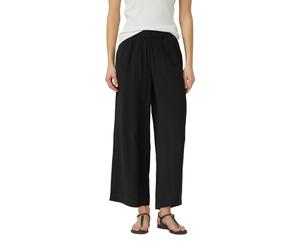 Culotte S.OLIVER, Damen, Gr. 44, N-Gr, schwarz, Web, Obermaterial: 84% Viskose, 16% Polyamid, unifarben, weit 7/8-Länge, Hosen Culotte, weite Passform, fließende Qualität (94644844-44) schwarz