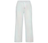 Culotte S.OLIVER, Damen, Gr. 48/50, N-Gr, weiß (blau, rosa gestreift), Single Jersey, Obermaterial: 50% Baumwolle, 50% Viskose, gestreift, mehrfarbig, loose fit ca. Mitte Wade, Hosen Culotte, Schöner