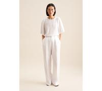 Culotte SEIDENSTICKER "Schwarze Rose", Damen, Gr. 40, Normalgrößen, weiß, 100% Leinen, unifarben, Hosen Culotte (61746916-40)