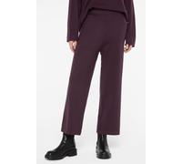 Culotte SENSES.THE LABEL, Damen, Gr. XS/S, Normalgrößen, lila (deep plum), Strick, Material: 51% Viskose, 27% Polyester, 22% Polyamid, unifarben, relaxed fit knöchellang, Hosen Culotte, mit Elastikbun