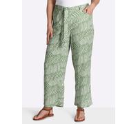 Culotte SHEEGO, Damen, Gr. 56, Normalgrößen, eucalyptus, ecru, bedruckt, 100% Viskose, bedruckt, gemustert, Hosen Culotte (11288560-56) eucalyptus, ecru, bedruckt