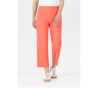 Culotte STEHMANN "FENJA", Damen, Gr. 36, N-Gr, livingcoral,6524, Stoff, Obermaterial: 65% Viskose, 30% Polyamid, 5% Elasthan, straight fit 7/8-Länge, Hosen Culotte, Sommerhose mit elastischem Bund und