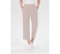 Culotte STEHMANN "FENJA", Damen, Gr. 44, N-Gr, simply taupe, Stoff, Obermaterial: 65% Viskose, 30% Polyamid, 5% Elasthan, straight fit 7/8-Länge, Hosen Culotte, Sommerhose mit elastischem Bund und ger
