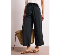 Culotte STREET ONE, Damen, Gr. 36, Länge 26, pine grove grün, Stoff, 100% Viskose, unifarben, loose fit wadenlang, Hosen Culotte, High Waist (89896919-36) pine grove grün