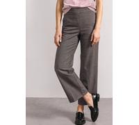 Culotte STREET ONE, Damen, Gr. 40, Länge 26, schwarz coffee, Stoff, 81% Polyester, 17% Viskose, 2% Elasthan, kariert, comfort fit 7/8-Länge, Hosen Culotte, mit Karomuster (66269448-40) schwarz coffee