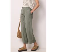 Culotte STREET ONE STUDIO, Damen, Gr. 36, Länge 28, sea spray grün, Stoff, 100% Viskose, unifarben, loose fit knöchelfrei, Hosen Culotte, mit Wide Legs (68357406-36) sea spray grün