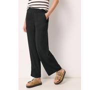 Culotte STREET ONE STUDIO, Damen, Gr. 38, Länge 28, schwarz, Stoff, 100% Viskose, unifarben, loose fit knöchelfrei, Hosen Culotte, mit Wide Legs (72650547-38) schwarz
