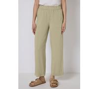 Culotte STREET ONE STUDIO, Damen, Gr. 40, Länge 28, grün (arid grün), Stoff, 100% Viskose, unifarben, loose fit knöchelfrei, Hosen Culotte, High Waist (20791732-40) arid grün
