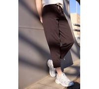 Culotte STREET ONE STUDIO, Damen, Gr. 40, Länge 28, mahogany braun, Web, 58% Baumwolle, 42% Viskose, unifarben, loose fit knöchelfrei, Hosen Culotte, Middle Waist (54896609-40) mahogany braun