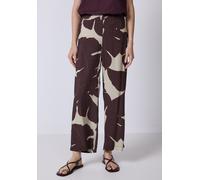 Street One Studio Damen 3715136 Gemusterte Culotte, Fudge red, 40W x 28L