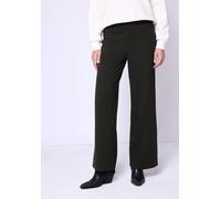 Culotte STREET ONE STUDIO, Damen, Gr. 40, Länge 30, schwarz, Stoff, 66% Polyester, 30% Viskose, 4% Elasthan, unifarben, comfort fit lang, Hosen Culotte, mit Elastikbund (86586925-40) schwarz