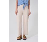 Culotte STREET ONE STUDIO, Damen, Gr. 42, Länge 28, beige (vanilla sand), Web, 80% Baumwolle, 20% Polyester, unifarben, comfort fit knöchelfrei, Hosen Culotte, mit Wide Legs (45666961-42) vanilla sand
