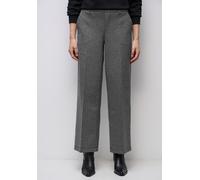 Culotte STREET ONE STUDIO, Damen, Gr. 42, Länge 30, schwarz, Stoff, 65% Polyester, 30% Viskose, 5% Elasthan, unifarben, comfort fit lang, Hosen Culotte, Middle Waist (73715329-42) schwarz