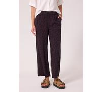 Culotte STREET ONE STUDIO, Damen, Gr. 44, Länge 28, lila (very berry), Stoff, 100% Viskose, loose fit knöchelfrei, Hosen Culotte, mit Leo-Muster (67092543-44) very berry