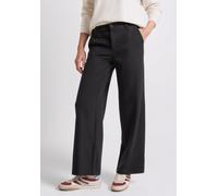 Culotte STREET ONE STUDIO, Damen, Gr. 44, Länge 30, schwarz, Stoff, 67% Viskose, 26% Polyester, 7% Elasthan, unifarben, comfort fit lang, Hosen Culotte, mit Wide Legs (22966625-44) schwarz