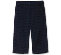 Culotte SHEEGO, Damen, Gr. 50, Normalgrößen, blau (tiefblau), 100% Baumwolle, unifarben, Hosen Culotte (38882047-50) tiefblau