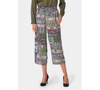 Chinos GOLDNER "Kurzgröße Druckhose", Damen, Gr. 19, K-Gr, bunt (bunt, gemustert), Obermaterial: 100% Viskose CV., normal, Hosen, Ohne (19251853-19) bunt, gemustert