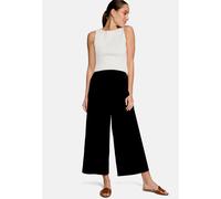 Culotte ZERO "Damen mit weitem Bein", Damen, Gr. 34, Normalgrößen, schwarz (schwarz beauty), Obermaterial: 100% Polyester, figurbetont 7/8-Länge, Hosen Culotte, Schnallen (96865247-34) schwarz beauty