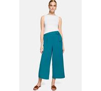 Culotte ZERO "Damen mit weitem Bein", Damen, Gr. 42, Normalgrößen, blau (deep lagoon), Obermaterial: 100% Polyester, figurbetont 7/8-Länge, Hosen Culotte, Schnallen (22299538-42) deep lagoon