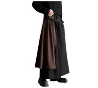 Culottes Herren Baggy Hosenrock Atmungsaktiv Breite Hosen Chinesischer Stil Freizeithose Männer Loose Wide Leg Jogginghose Streetwear Freizeit Kampfsporthosen