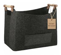 CULT at home Aufbewahrung Kofferraum Organizer - Einkaufskorb faltbar wiederverwendbar - Camping Zubehör Transportkiste Picknickkorb Tragekorb 45 x 32 cm Höhe 40 cm