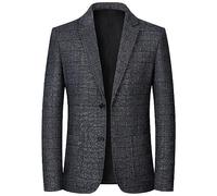 CuLtP Anzugjacken Für Herren,Karierte Anzugjacke Für Herren, Formell, Lässig, Normale Passform, Elegante Anzüge, 2-Knopf-Revers, Langärmelig, Blazer, Jacken, Herrenmantel, Stilvoll, Leicht, Sportmän