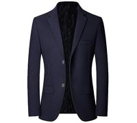 CuLtP Herren Sakko,Herren-Blazer Aus Wolle, Schmale Passform, Langärmlig, 2 Knöpfe
