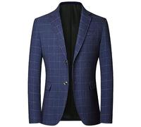 CuLtP Sakko Für Anzug Herren,Herrenjacke, Blazer, Formell, Lässig, Schmale Passform, Kariert, Anzug, Herbst Und Winter, 2-Knopf-Anzüge, Blazer, Jacken, Herrenmantel Für Hochzeit, Dating, Büros, Busin