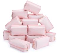 Cunno Make-up-Taschen aus PU-Leder, Kosmetiktasche mit Reißverschluss, wasserdicht, Kosmetikbeutel, Kulturbeutel, Beauty-Behälter für Frauen, Brautparty, Gastgeschenke, Geschenk zum Jahresende des