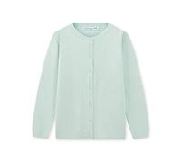 CUNYI Mädchen Rundhals-Strickjacke Leichter Baumwoll-Strickpullover zum Knöpfen mit Knöpfen Schuluniform Lässiger süßer Mantel Oberbekleidung, Himmelblau 150
