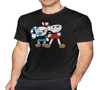 Cup-Head T Shirt Men Short Sleeve Man Blouse Tee Tops for Unisex Adult Black M