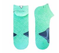 cup of sox Damen Herren Lustige Sneaker Socken in der Pappbecher - Gemusterte Bunte Geschenk Füßlinge aus hochwertige Baumwolle (41-44, Stechrochen)