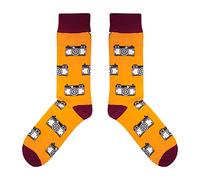 CUP OF SOX - Foto/Kamera/Hipster - Socken in der Tasse - Herren und Damen Geschenksocken Freizeit Socken, Orange, 41-44