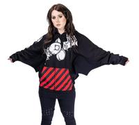 Cupcake Cult Bat Attack Hood Frauen Kapuzenjacke schwarz/rot/weiß L