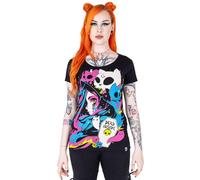Cupcake Cult Kitty Spirit T-Shirt, Black, S - UK 10