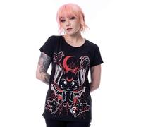 Cupcake Cult T-Shirt Baby Bats Gothic Kawaii Alternative Top Damen Schwarz, Größe L
