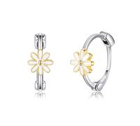 CUPENDA Gänseblümchen Ohrringe Sterling Silber Gänseblümchen Blume Klein Creolen Helix Ohrringe Schmuck für Frauen