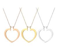 Cupimatch Herz Ringhalter Halskette für Damen: Roségold Edelstahl Herzförmige Anhänger Kette Romantisch Hochzeit Verlobung Schmuck Geschenkidee für Ehefrau Krankenschwester Geschenk