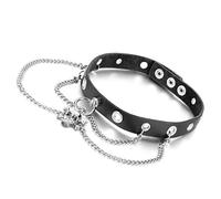 Cupimatch Jewellery Fashion Frauen Herren Cool Punk Gothic Totenkopf Charm Leder Halsband Choker Halskette