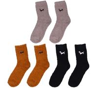 Cupimatch Kuschelsocken Damen Dicke Thermosocken: 3 Paar Weiche Flauschige Bettsocken Bequeme Flauschsocken Bodensocken für zu Hause Einfarbige Socken für Männer und Frauen
