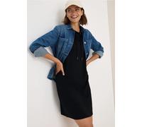Midikleid CECIL, Damen, Gr. XXL (46), US-Größen, urban dunkelblau, Stoff, 100% Lyocell, unifarben, normal knieumspielend, hoch geschlossener Ausschnitt, abgesteppt, Kleider Midikleid, aus Lyocell (239