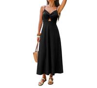 CUPSHE Damen Sommerkleid Spaghettiträger Cut Out Ärmellos Strand Maxikleid