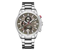 Curren 8275 Herren Sport-Armbanduhr, wasserdicht, Edelstahl, Quarz-Armbanduhr Silbergrau