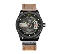 CURREN 8301 Top-Marke Luxus Uhr Männer Datumsanzeige Leder Kreative Quarz Armbanduhren Kaffee